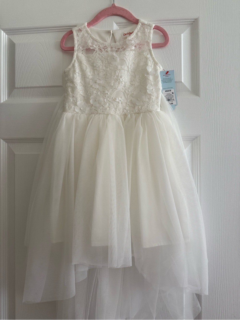Cat & Jack Ivory Lace Tulle Dress